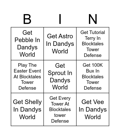 THIS MONTH GOAL Bingo Card
