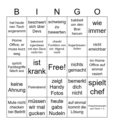 Svingo Bingo Card
