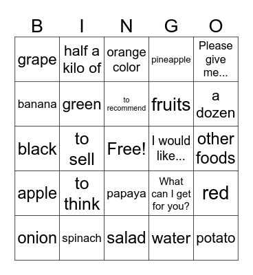 Entre Culturas 4A Bingo Card