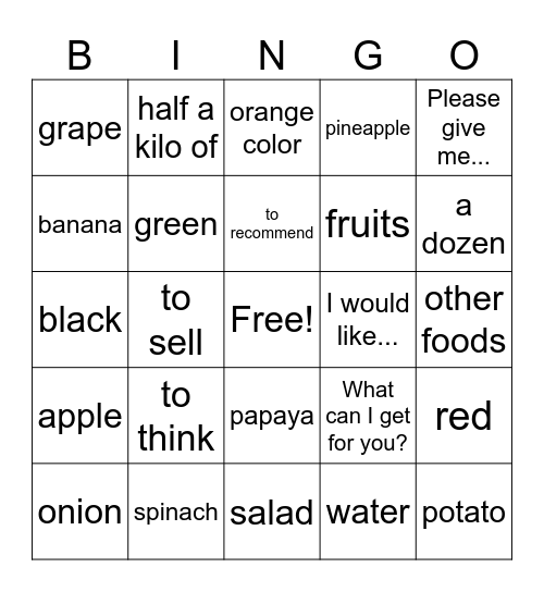 Entre Culturas 4A Bingo Card