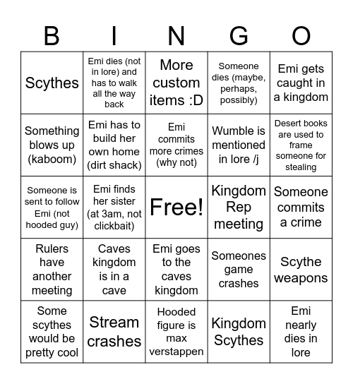 RSMP Bingo Card Bingo Card