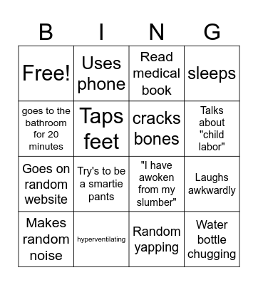 Dominic Bingo Card