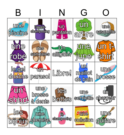 Les mots interdits Bingo Card