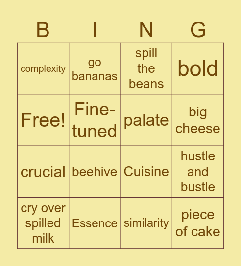BINGO Card