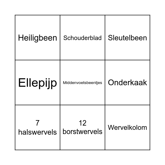 Botten Bingo ! Bingo Card