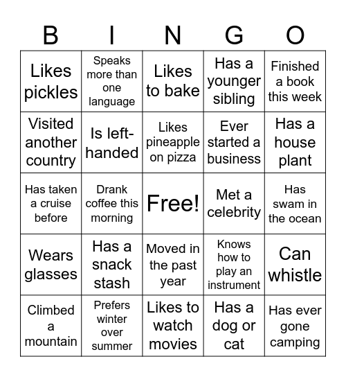 Support Team Bingooo Bingo Card