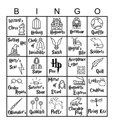 Harry Potter Bingo Card