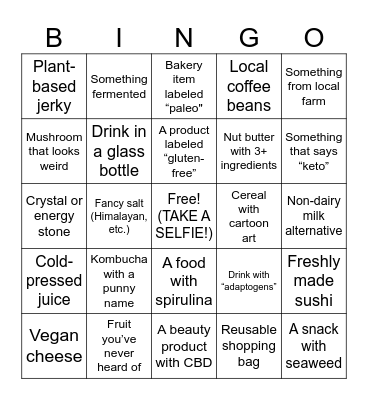 WFM MONTCLAIR BINGO!! Bingo Card