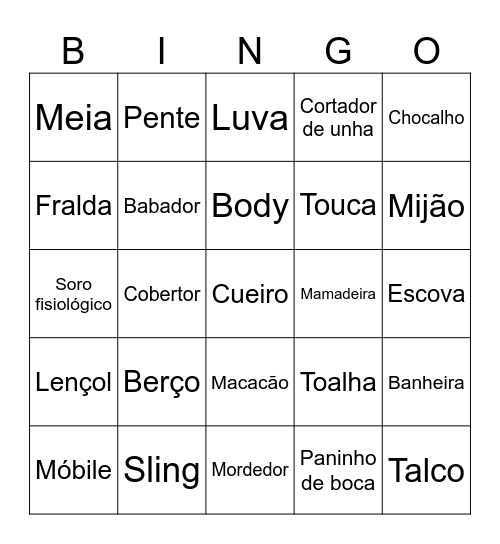 Chá do Gustavo Bingo Card