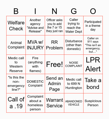 TELECOMMUNICATOR WEEK Bingo Card
