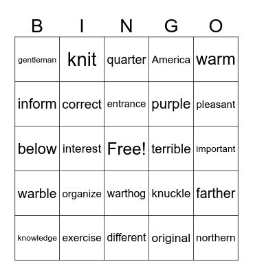 SPIRE level 5 Bingo Card