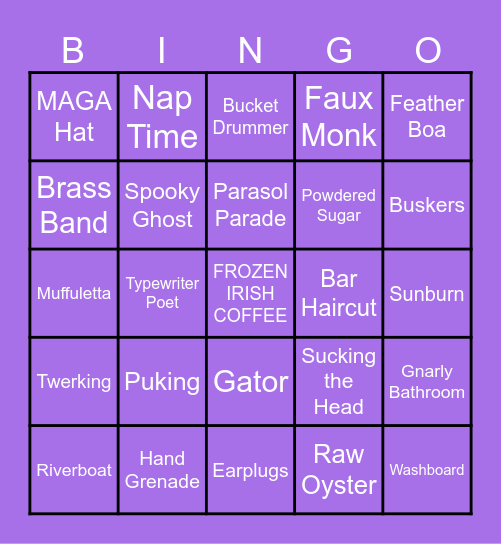 FQF BINGO ‘25 Bingo Card