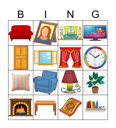Living Room Bingo Card