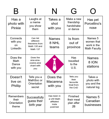 2025 Grad Sendoff Bingo Card