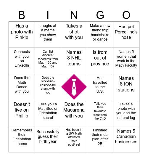 2025 Grad Sendoff Bingo Card