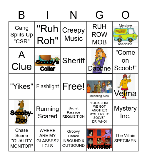 SCOOBY-DOO Bingo Card