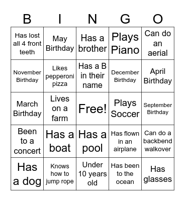 Tumbler Bingo Card