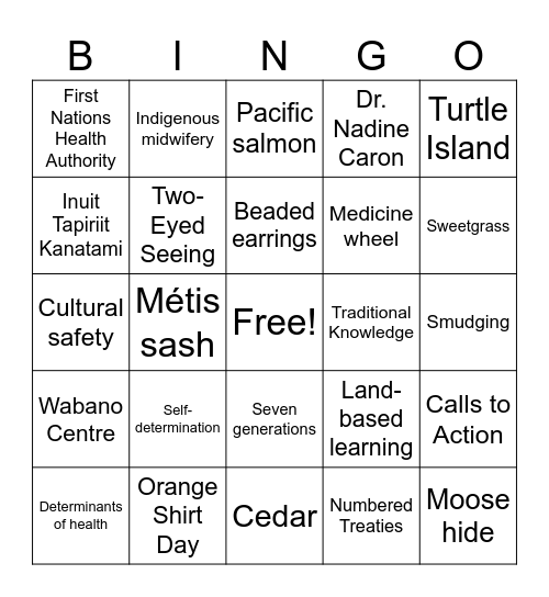 NCCIH Trivia! Bingo Card