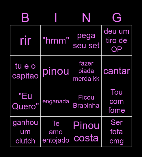 Priscila Bingo Card