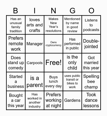 Easter Fun Bingo Card