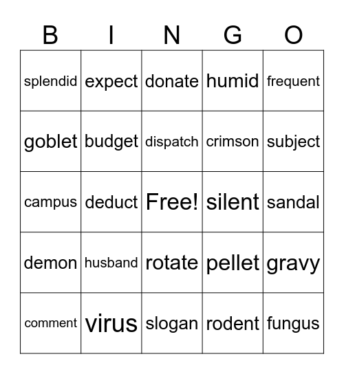 Bingo Card
