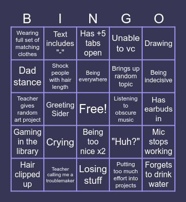 Virginia Bingo Card