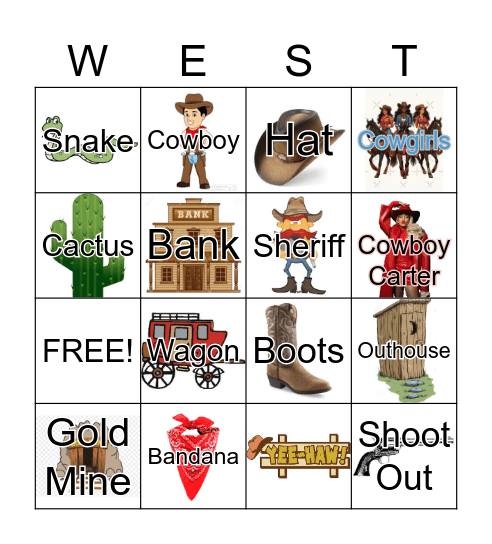 WESTERN BINGO Card