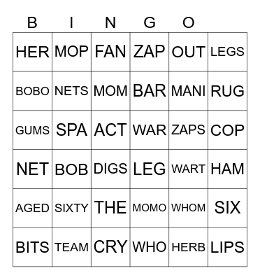 ASL Deafined's Fingerspelling 1 Bingo Card
