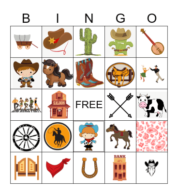 WILD WILD WEST Bingo Card
