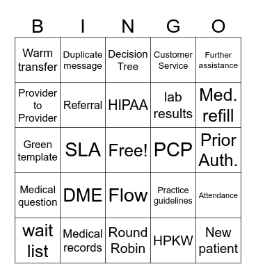 VTO skip pass Bingo Card
