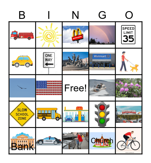 Bus Bingo Card