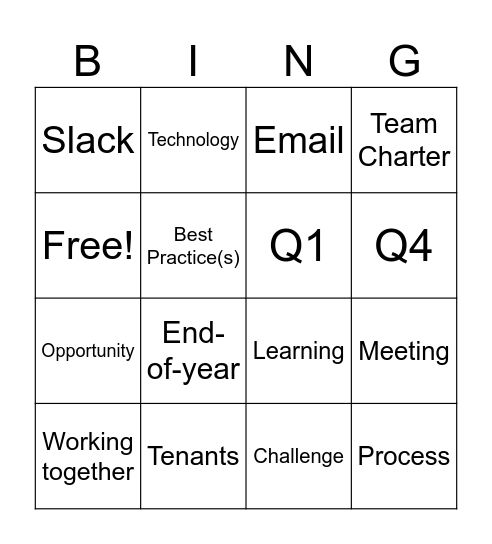 Technology BINGO Card