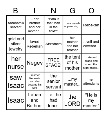 Genesis 24c - 47b-67 Bingo Card
