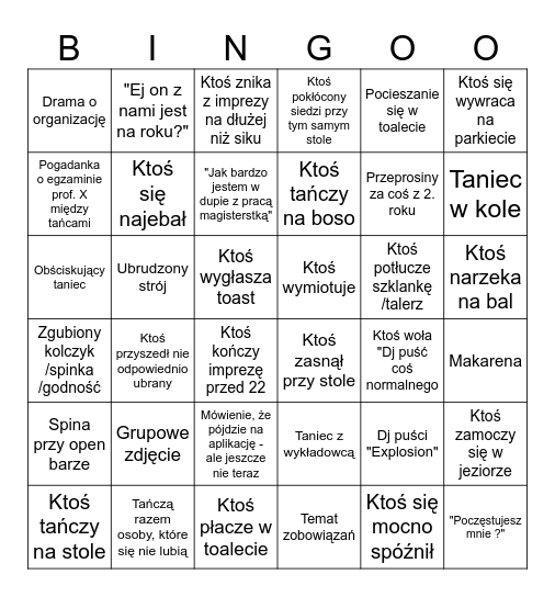 BAL MAGISTERSKI 2K25 Bingo Card