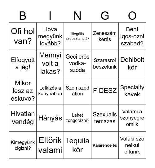 Baross HB Bingo Card