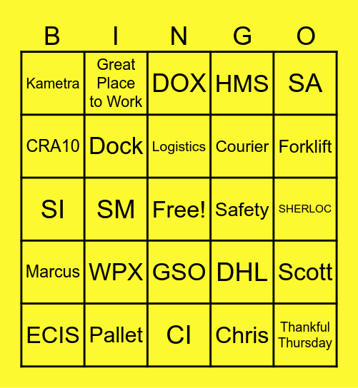 OFFICE BINGO Card