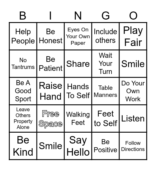FRIENDSHIP Bingo Card