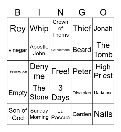 La Pascua Bingo Card