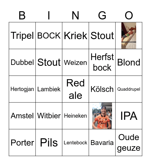 Jeffrey's beer bingo Card