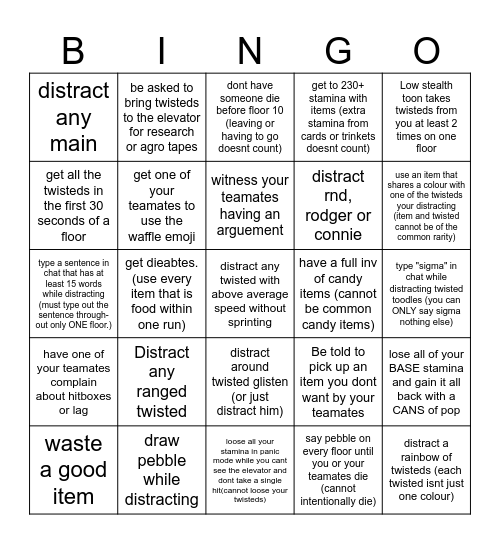 Dandys world bingo card!! Bingo Card