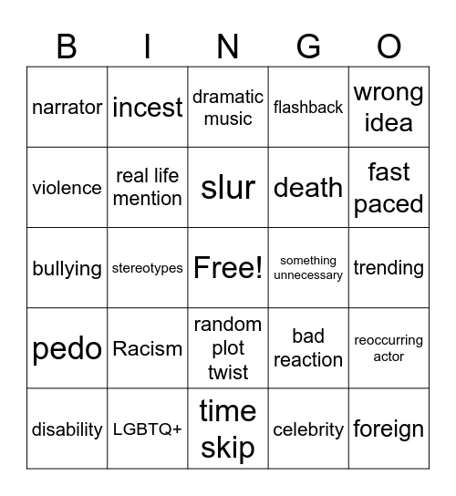 Tomorrows teachings Bingo Card
