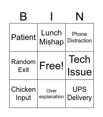 Meeting Bingo Card