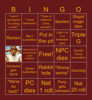 4/11 D&D Bingo Card