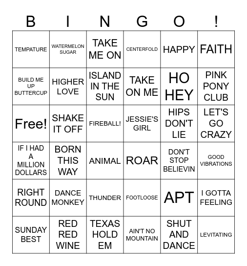GOOD VIBES Bingo Card