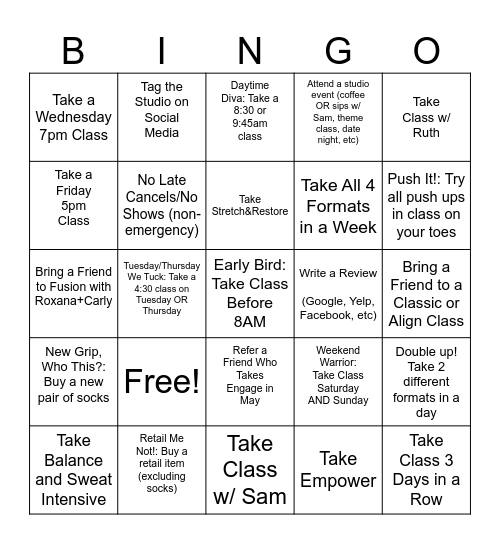 Lift.Tone.BINGO (ends 6/1) Bingo Card