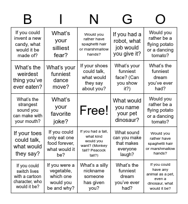Who are you? Bingo Card