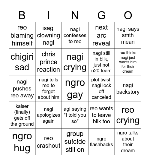 ch 299 Bingo Card