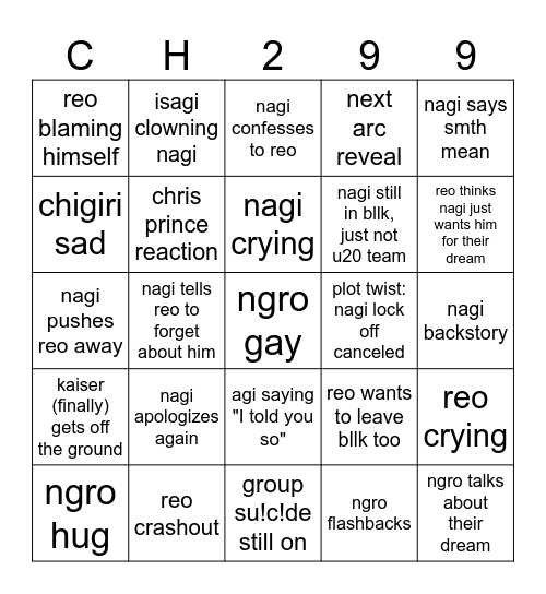 ch 299 Bingo Card