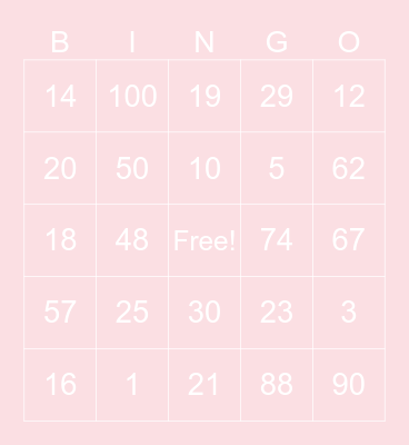 EMMY’ BIRTHDAY Bingo Card