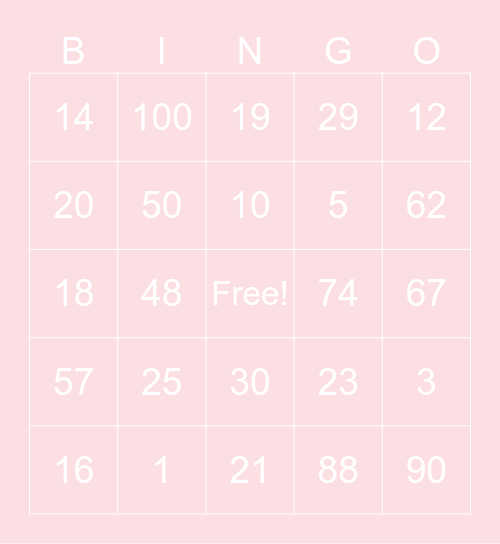 EMMY’ BIRTHDAY Bingo Card